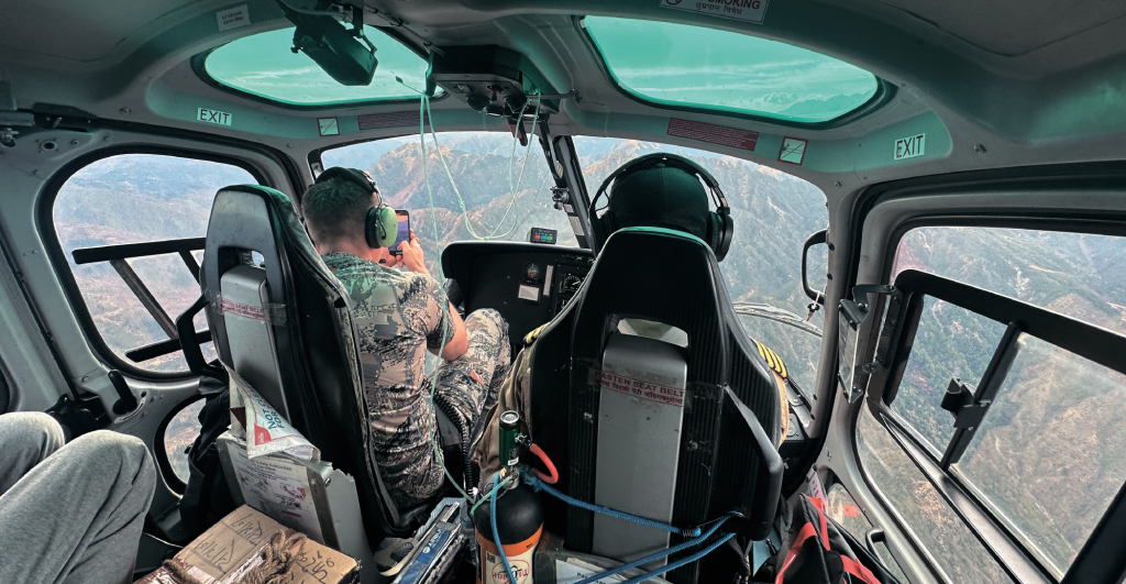 Вид из кабины вертолета